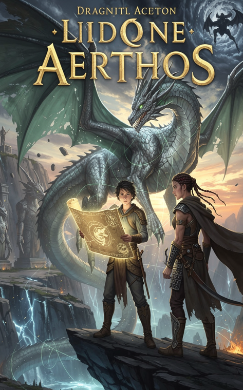 Aerthos — L'Ancre du Monde — couverture de livre Sci-Fi généré par LIVRATA (IA)